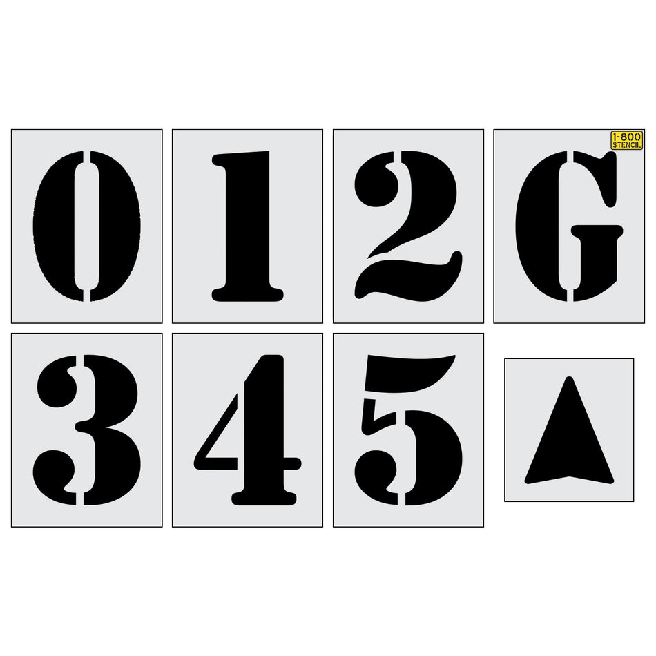 42" Football Numbers Stencil Kit