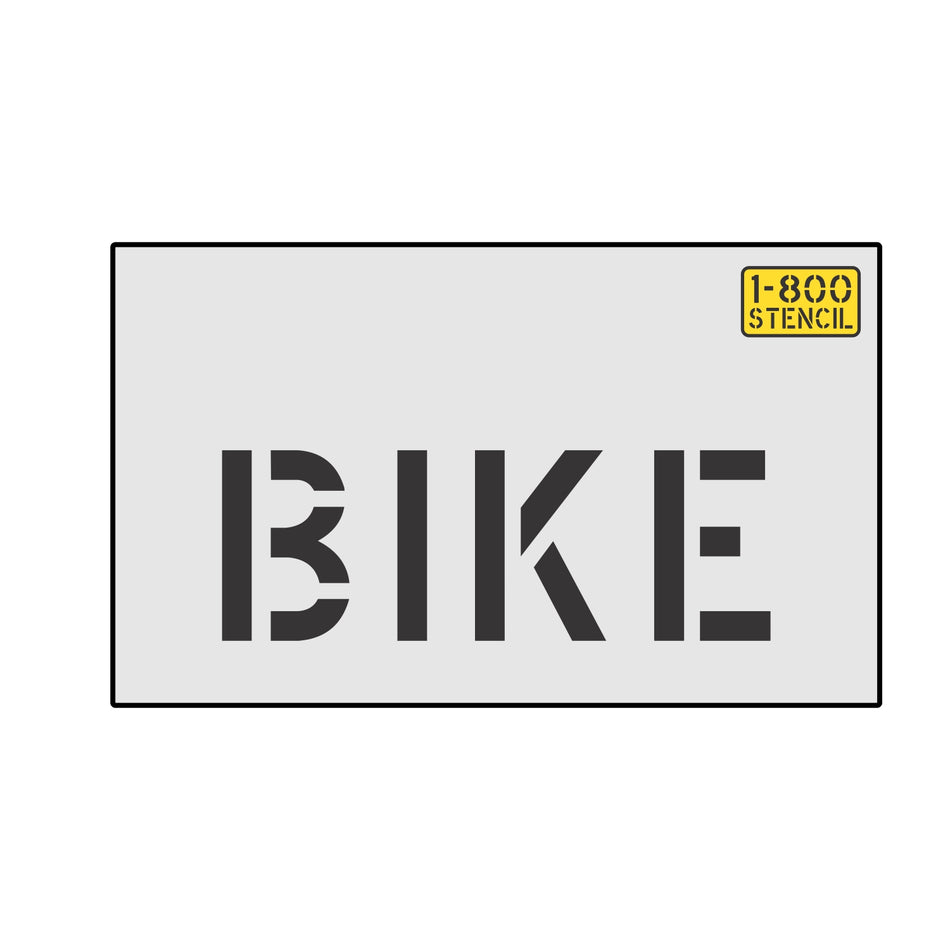 4" BIKE Stencil - High-quality stencil for pavement marking, durable and reusable