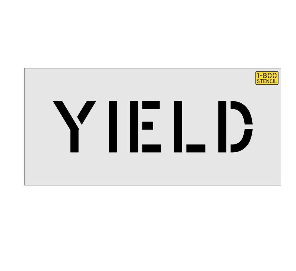 4" YIELD Stencil