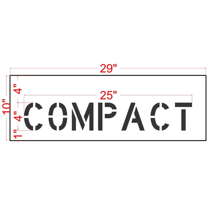 4" COMPACT Stencil