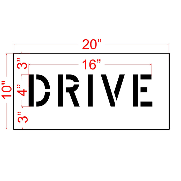 4" DRIVE Stencil
