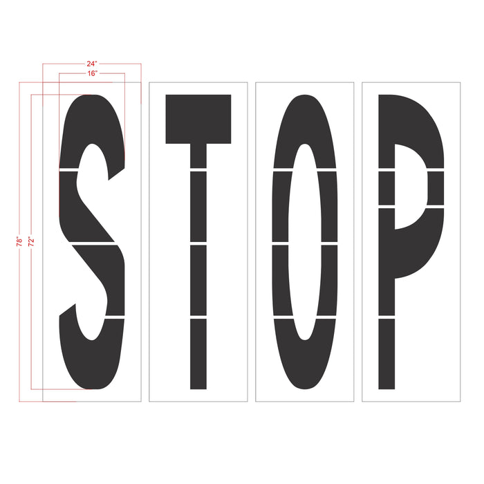 72" STOP Stencil