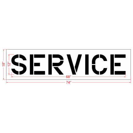 12 inch SERVICE stencil