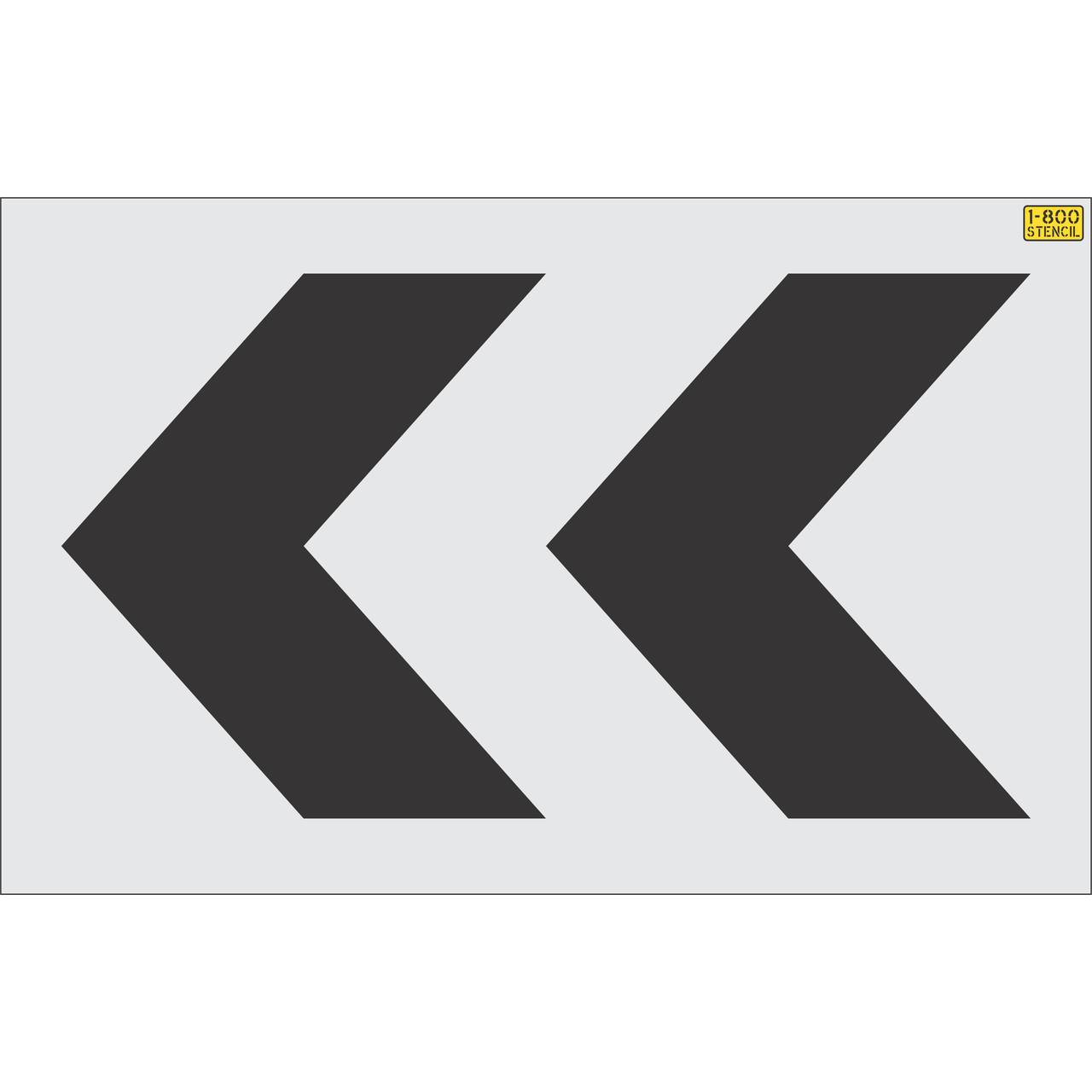 36 inch Starbucks arrow pavement marking stencil for drive-thru and parking lot directional striping applications