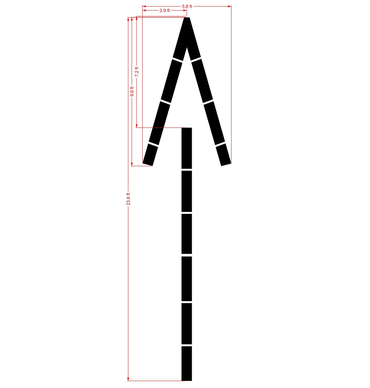 282" Alaska DOT Straight Arrow Stencil - High-quality stencil for pavement marking, durable and reusable