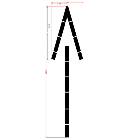 282" Alaska DOT Straight Arrow Stencil - High-quality stencil for pavement marking, durable and reusable