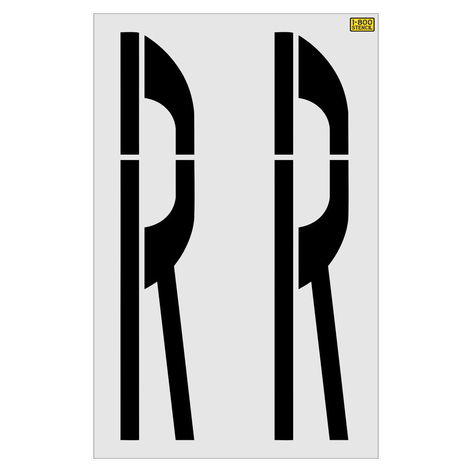 72" Alaska DOT Railroad Crossing Letter R Stencil