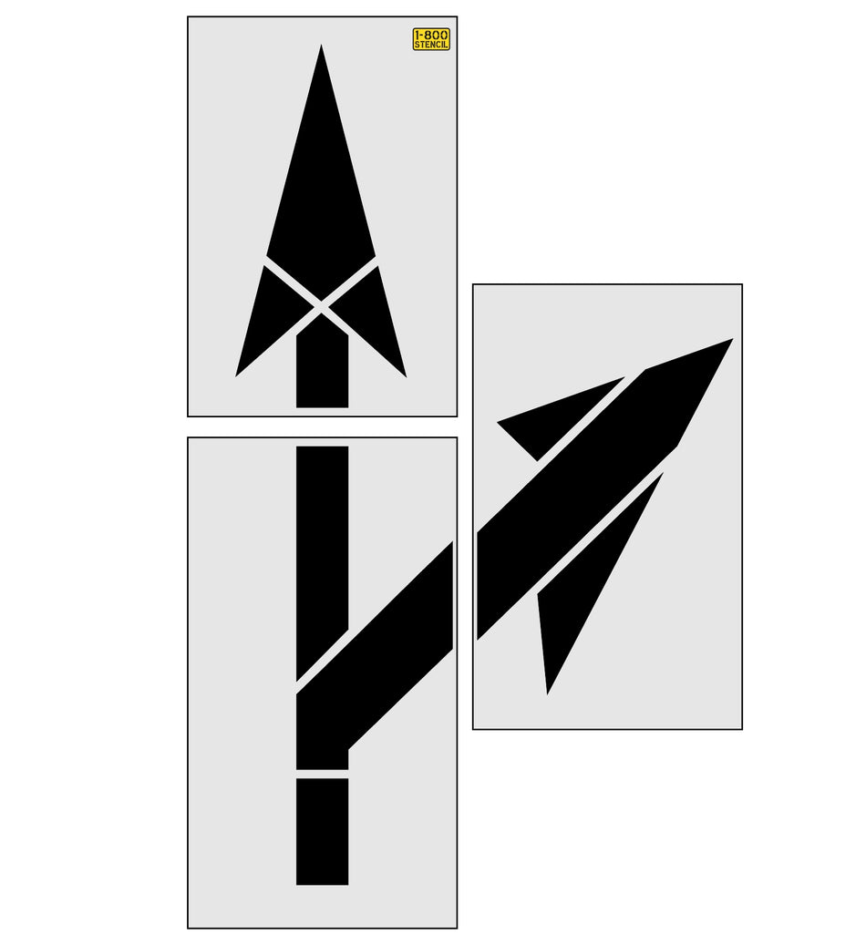 177" Alabama DOT Combo Arrow Stencil