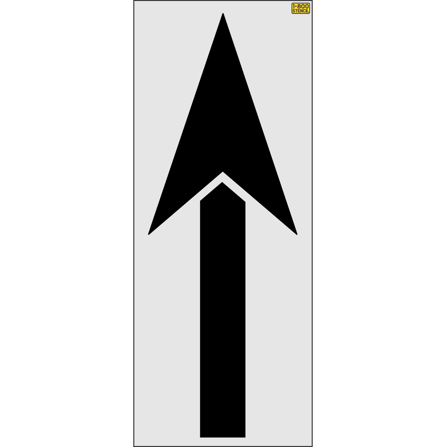 114 inch Arizona DOT straight arrow stencil for roadway lane direction and pavement striping applications