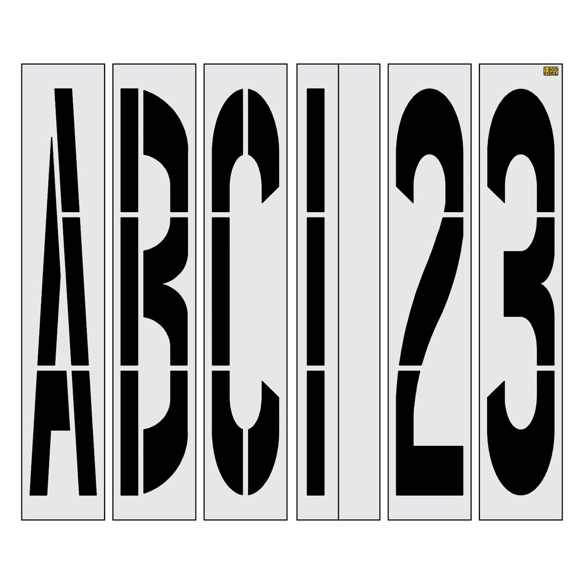 98 inch Arizona DOT alphabet and number kit stencil for roadway lettering and pavement striping applications