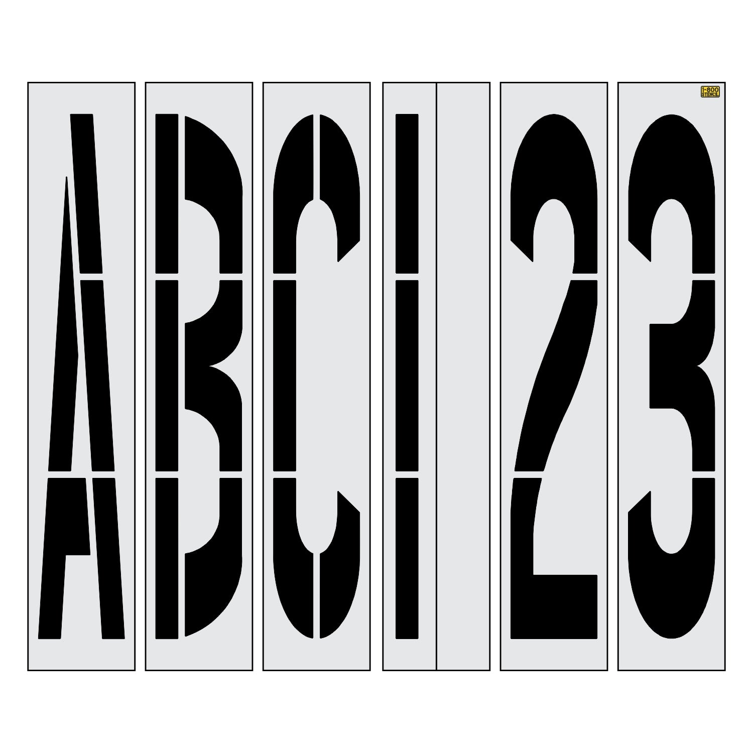 98 inch Arizona DOT alphabet and number kit stencil for roadway lettering and pavement striping applications