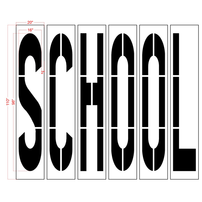 98" Arizona DOT SCHOOL Stencil