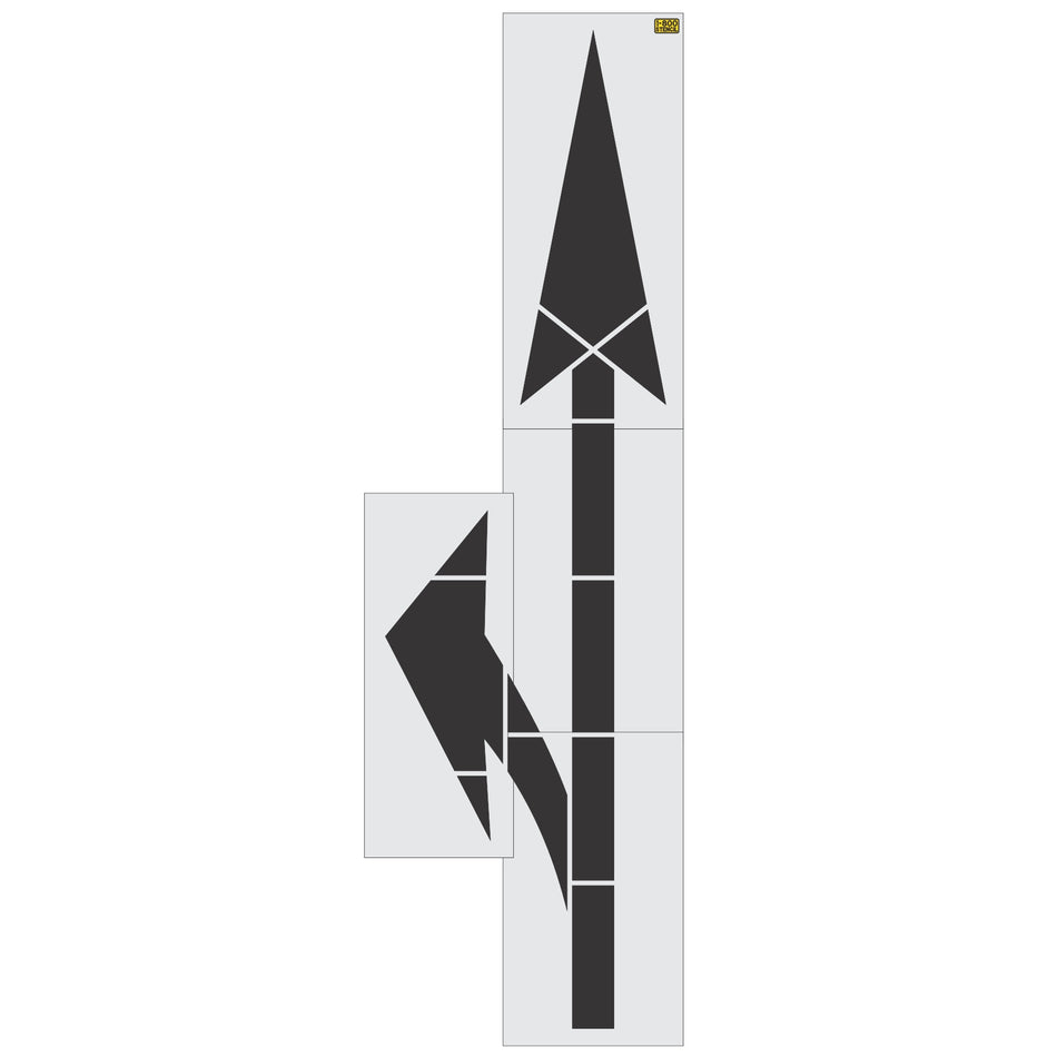 288" California DOT Combo Left Arrow Kit Stencil