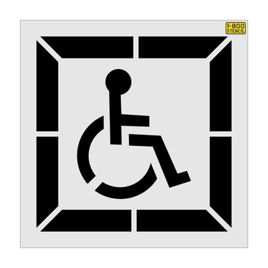24" California DOT Handicap with Border Stencil