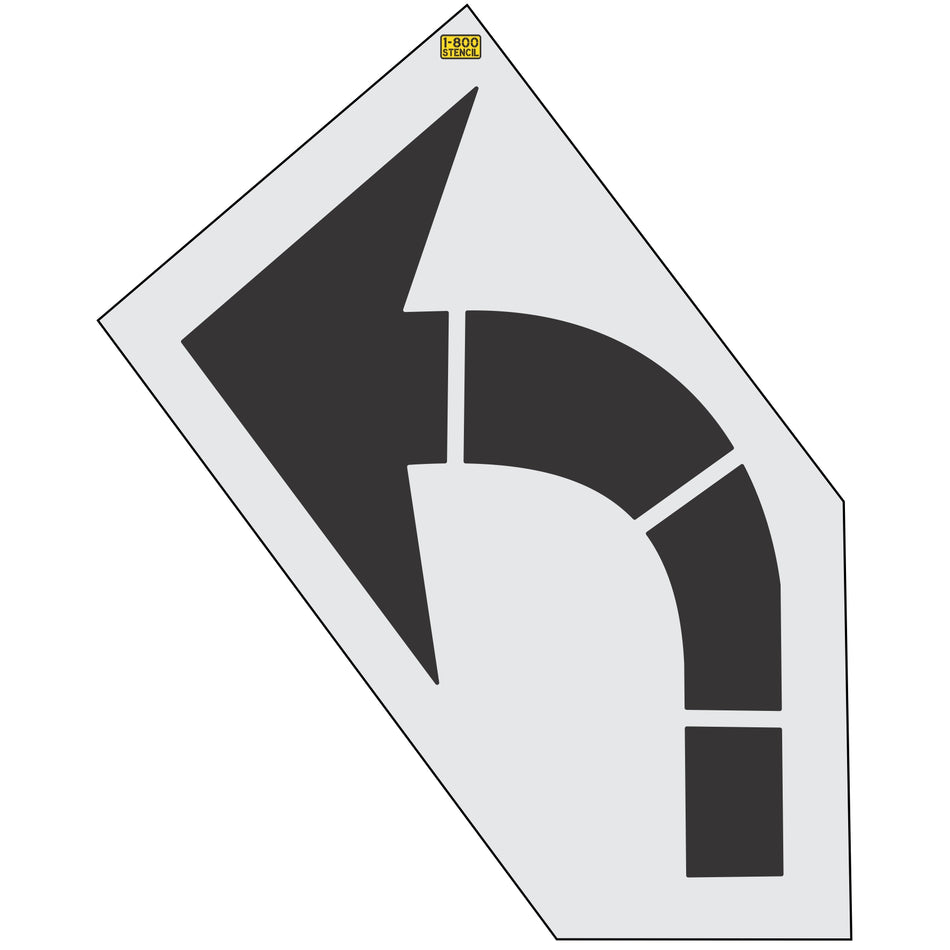 96" California DOT Turn Arrow Stencil