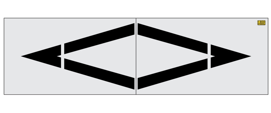 144" California DOT Preferential Lane Symbol Stencil