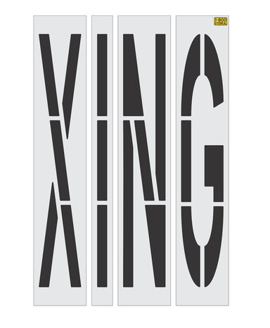 96" California DOT XING Wording Stencil
