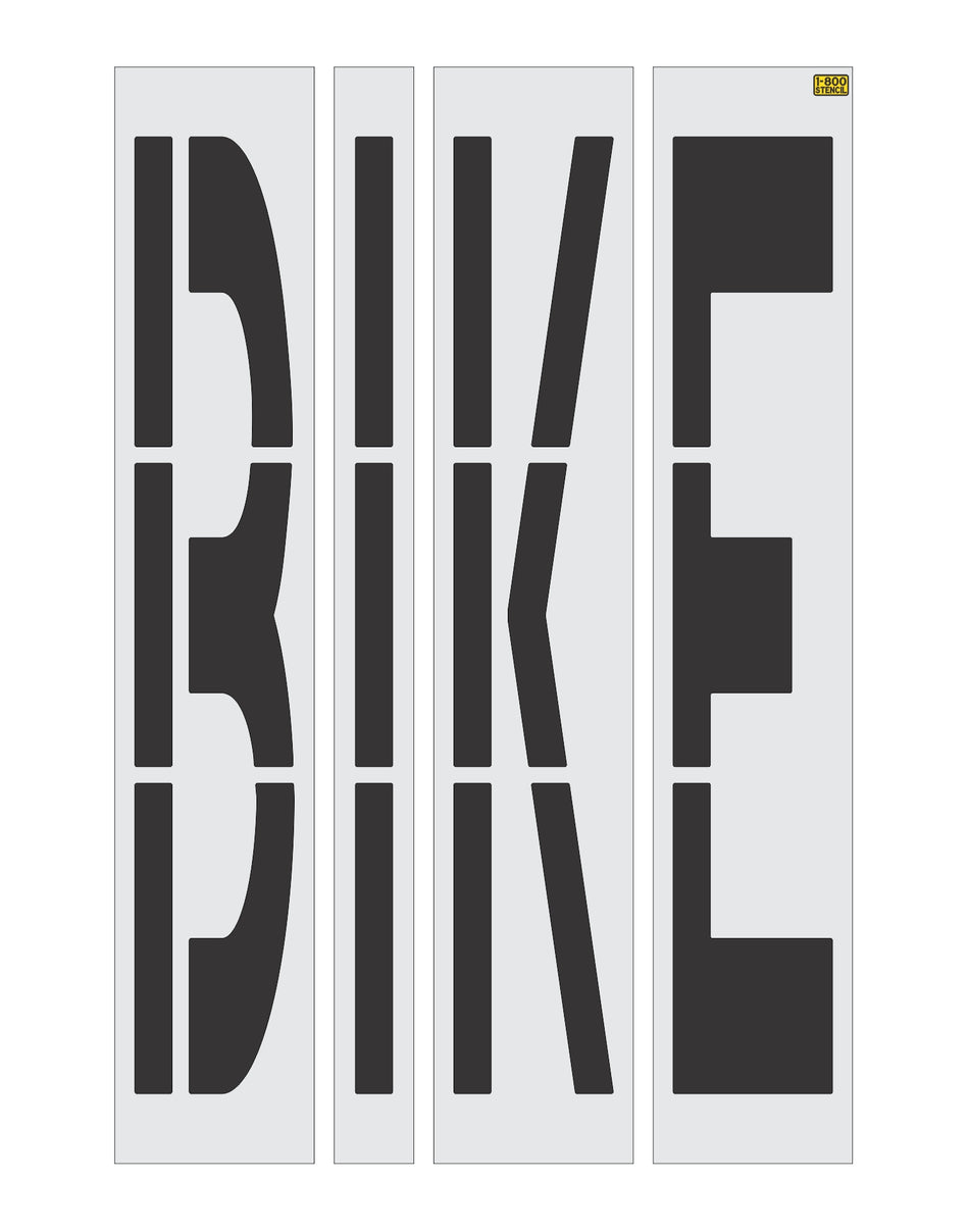 96" California DOT BIKE Wording Stencil