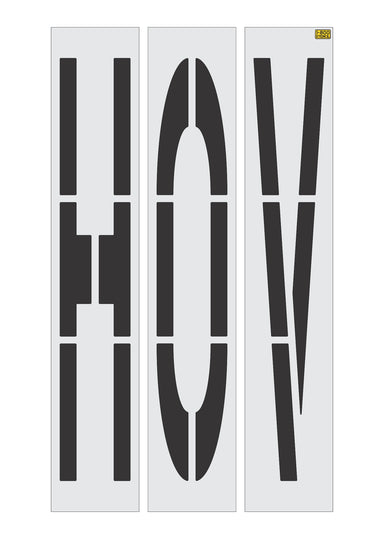 96" California DOT HOV Wording Stencil