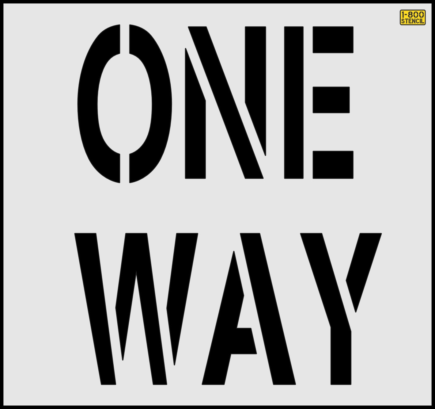 14" Cincinnati DOT ONE WAY Stencil - High-quality stencil for pavement marking, durable and reusable