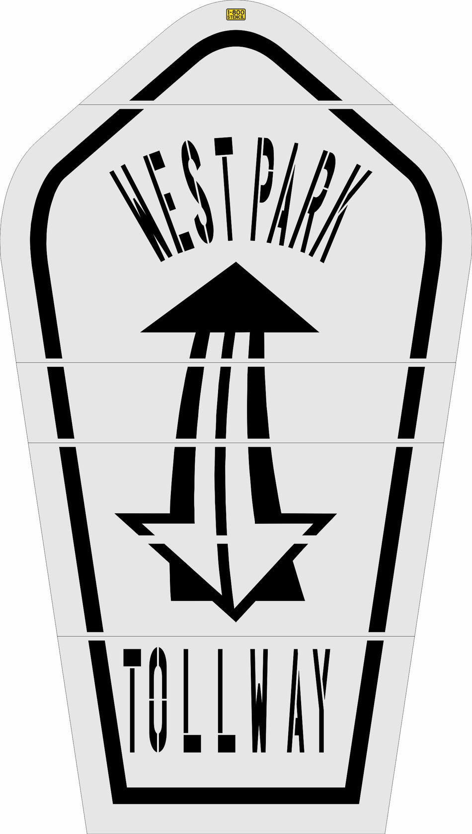 180" Houston DOT WEST PARK TOLLWAY Interstate Shield Stencil