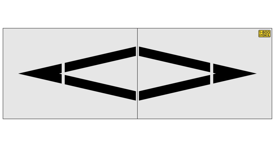 156" Connecticut DOT Preferential Lane Symbol Stencil