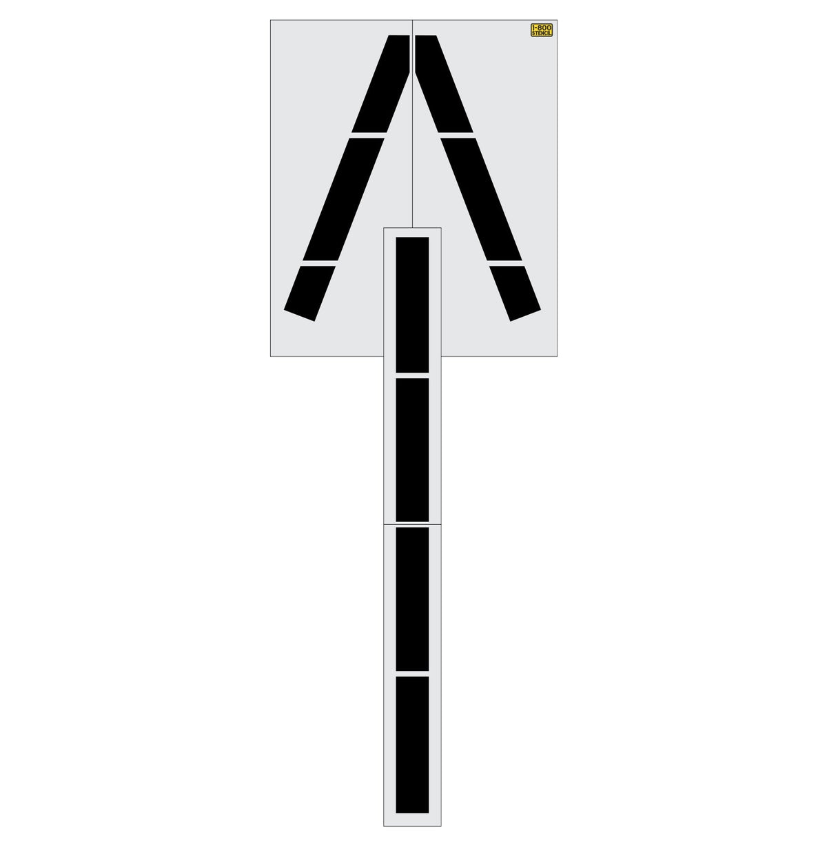 282" Connecticut DOT Wrong Way Arrow Stencil - High-quality stencil for pavement marking, durable and reusable