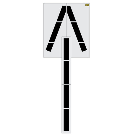 282" Connecticut DOT Wrong Way Arrow Stencil - High-quality stencil for pavement marking, durable and reusable