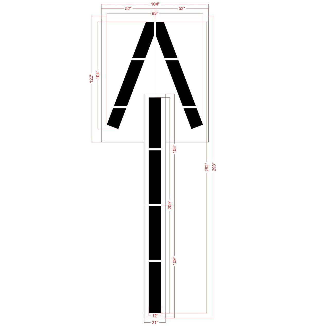 282" Connecticut DOT Wrong Way Arrow Stencil - High-quality stencil for pavement marking, durable and reusable