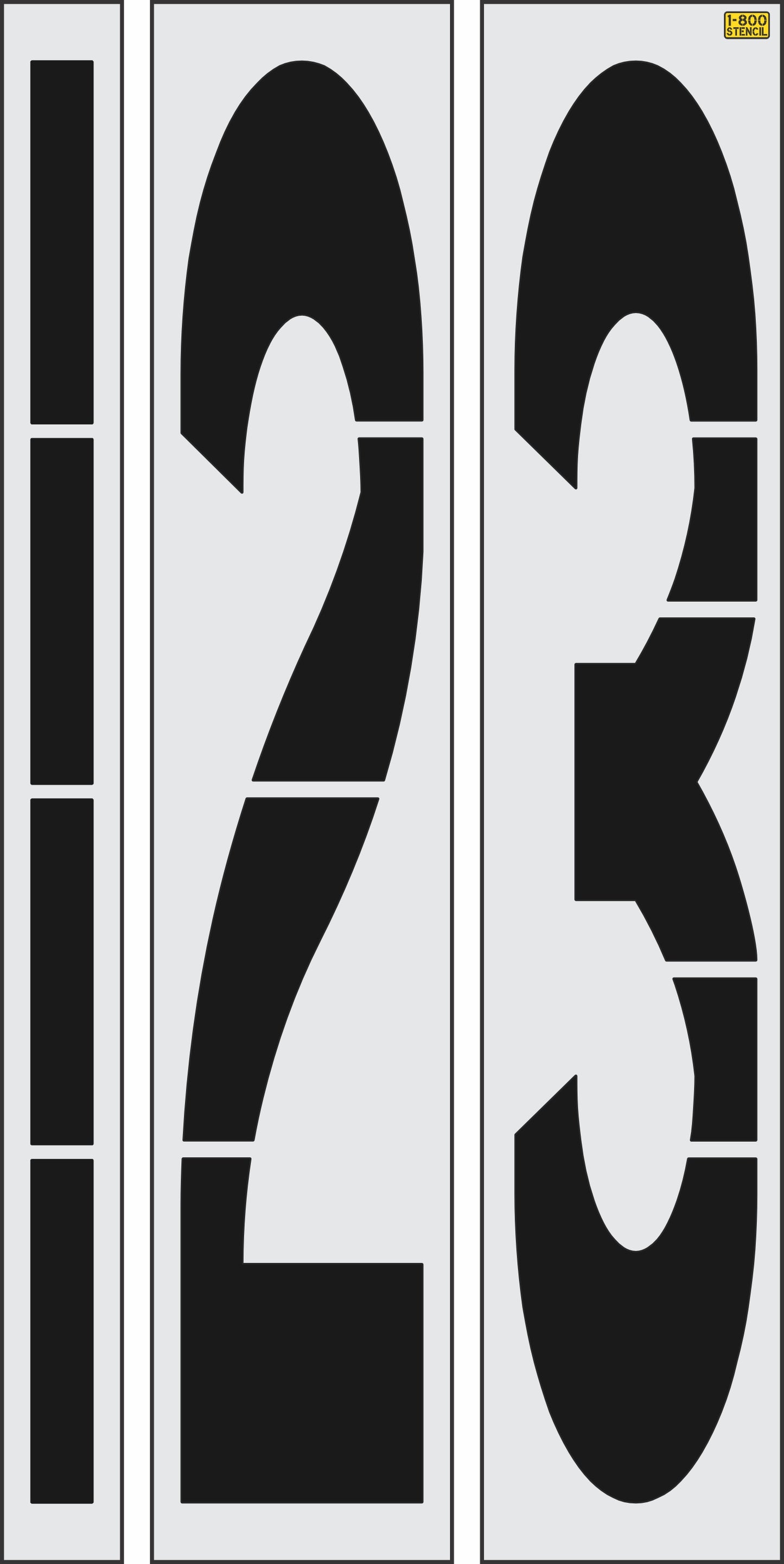 96" Dallas DOT Number Kit Stencil - 1-800-Stencil