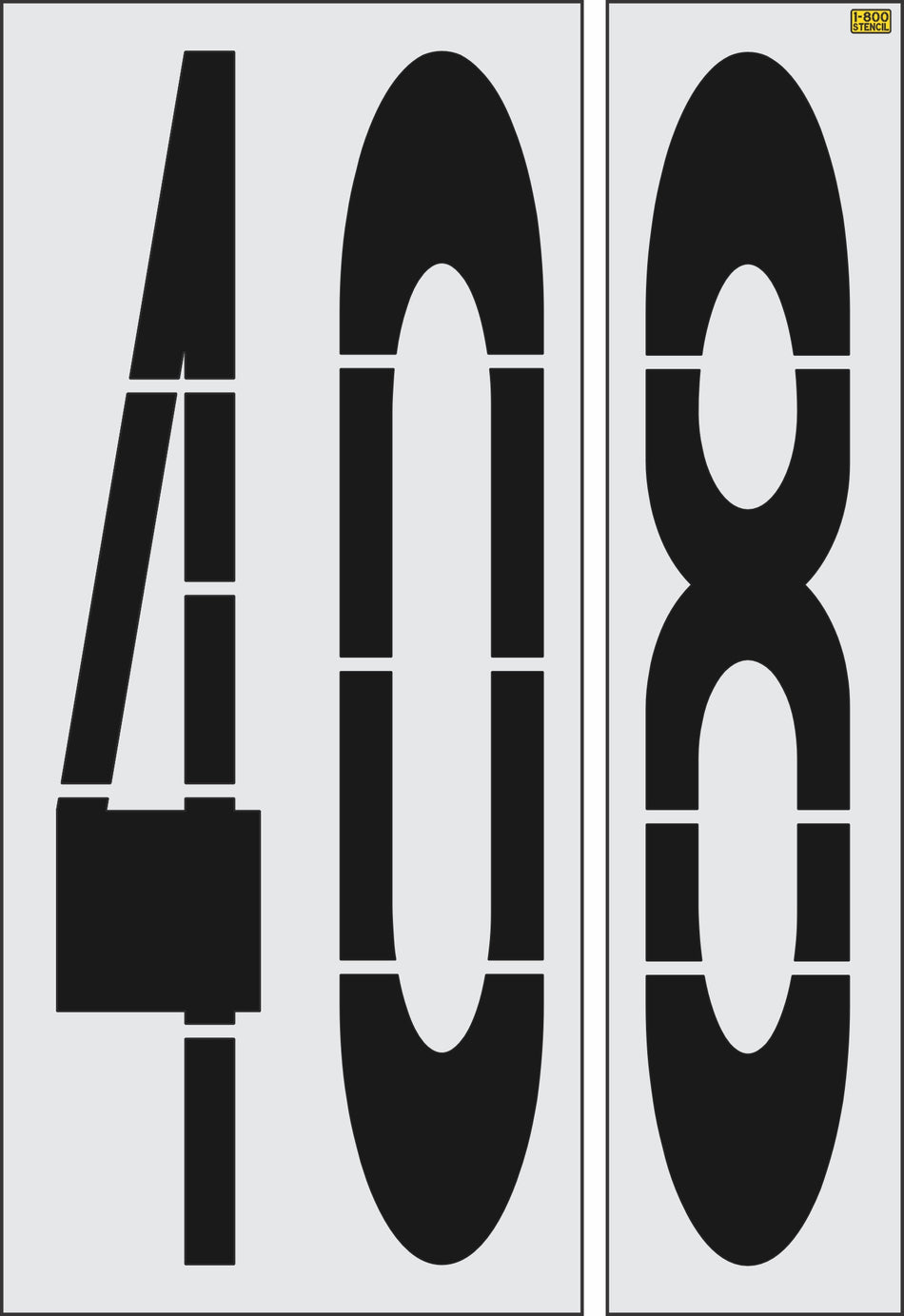 96" Dallas DOT 408 Stencil