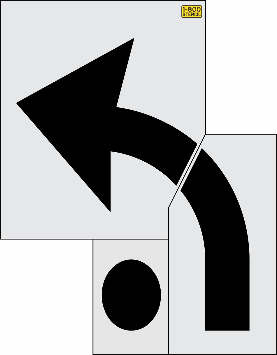 99" Georgia DOT Turn Arrow Stencil