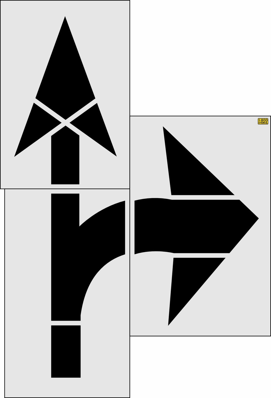 153" Guam DOT Combo Arrow Stencil