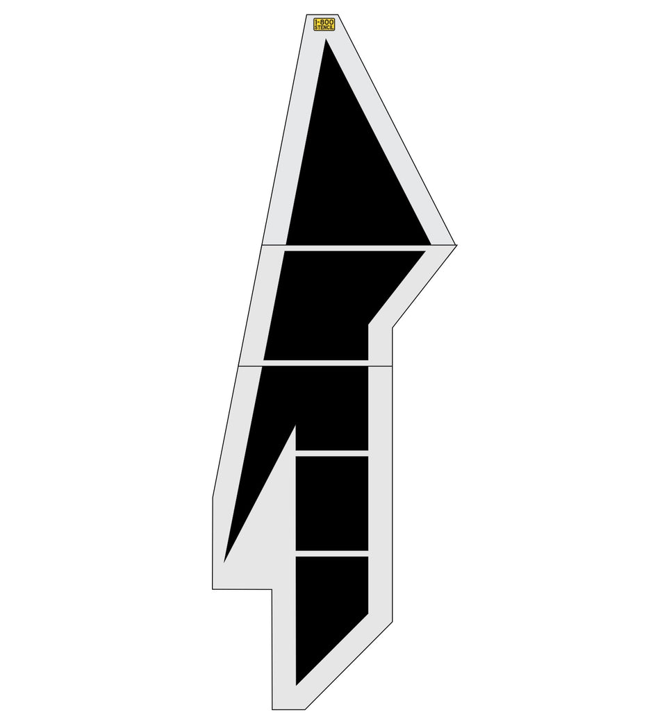 216" Iowa DOT Lane Drop Arrow Stencil - High-quality stencil for pavement marking, durable and reusable