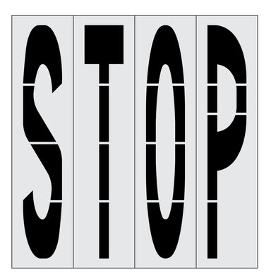 96" Iowa DOT Wording STOP Stencil