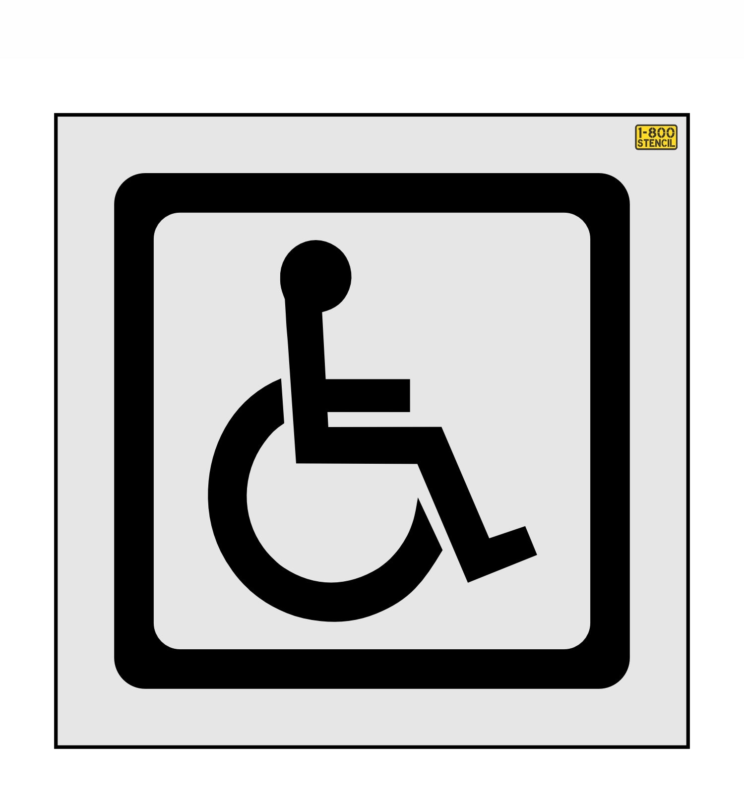 28" Massachusetts DOT Handicap Stencil - 1-800-Stencil