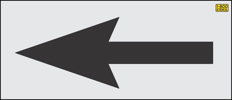 72" Massachusetts DOT Bike Lane Straight Arrow Stencil