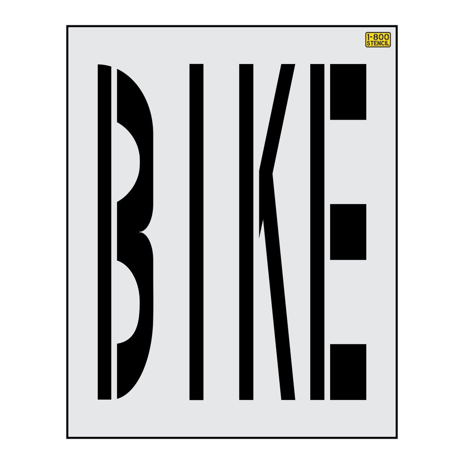 44" Massachusetts DOT Wording BIKE Stencil