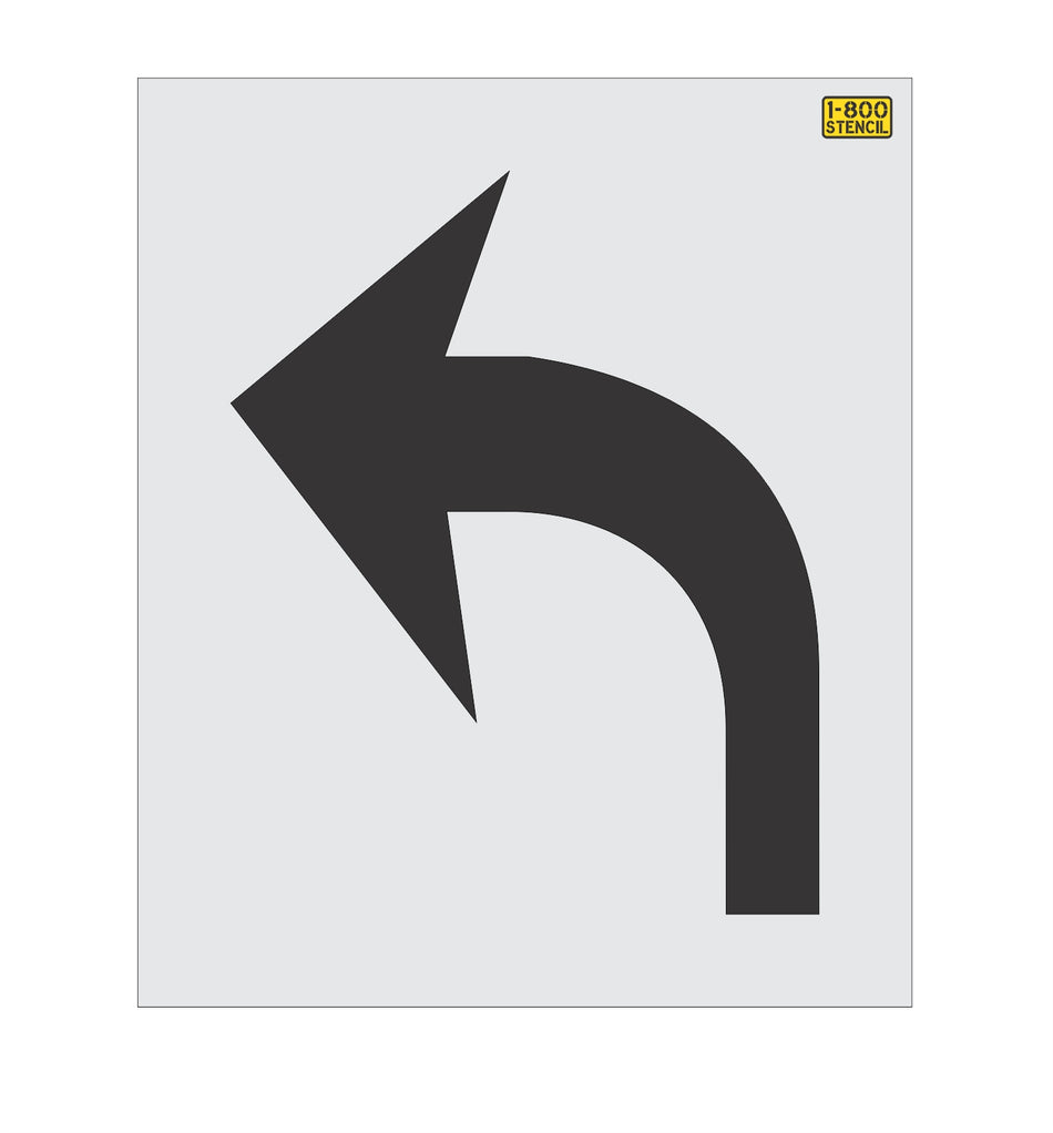 48" Michigan DOT Turn Arrow Stencil