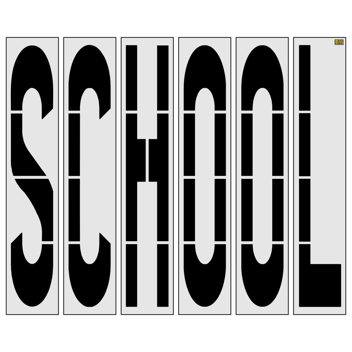 100" Mississippi DOT SCHOOL Stencil — 1-800-Stencil