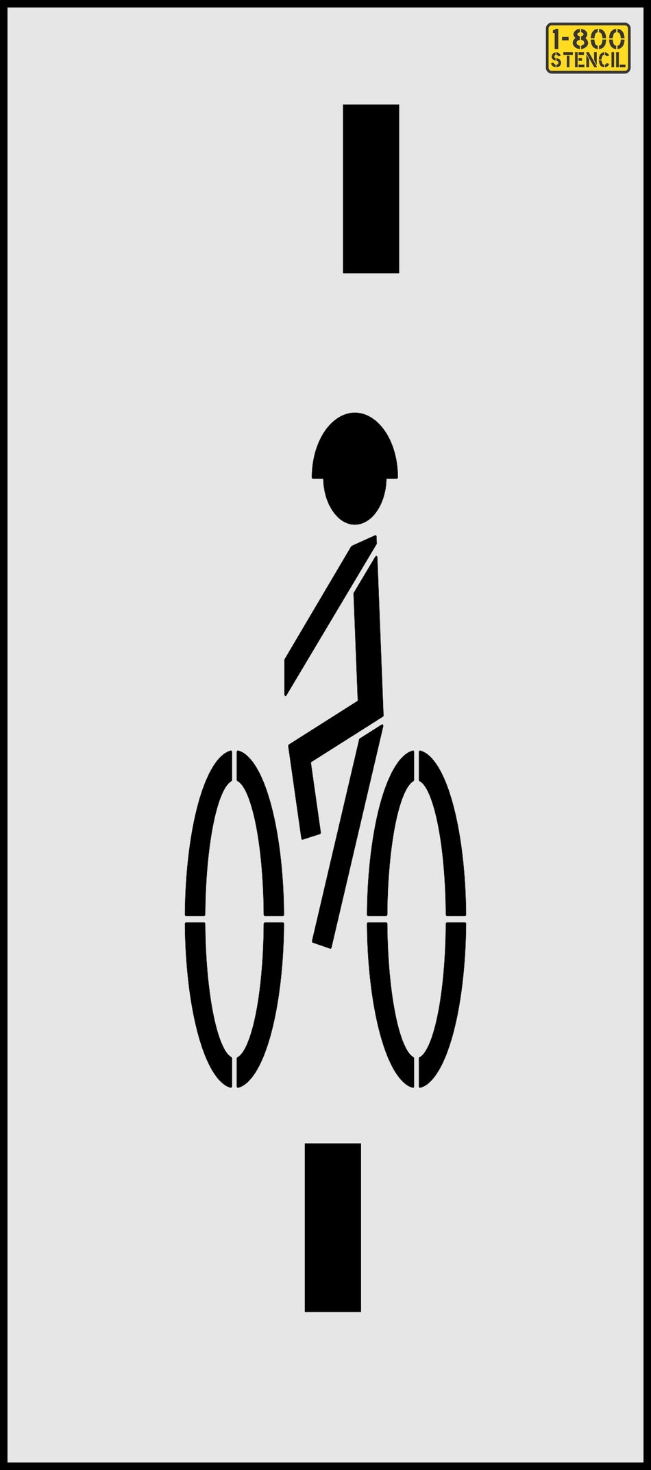 24" North Carolina DOT Bike Lane w/ Dashes Stencil