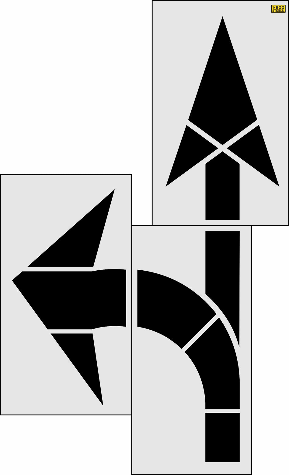 153" North Dakota DOT Combo Arrow Stencil