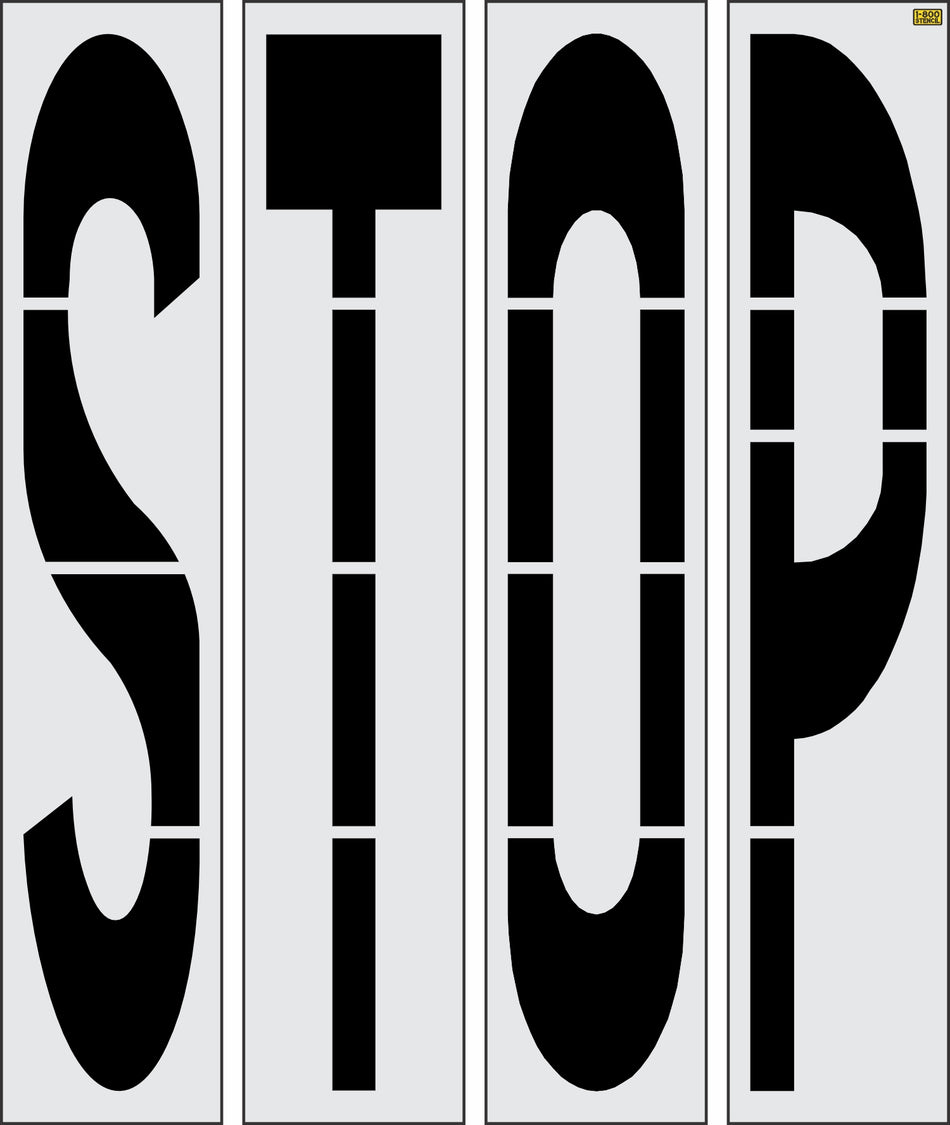 96" North Dakota DOT STOP Stencil