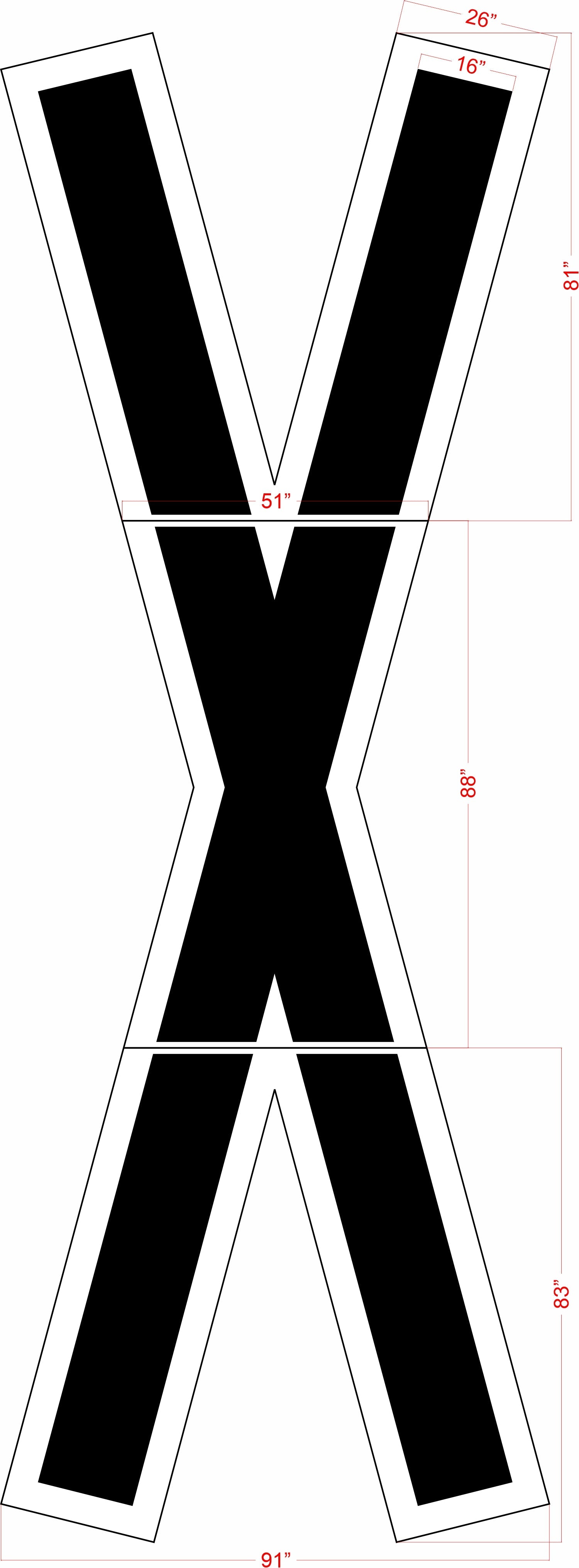 240" North Dakota DOT Railroad Crossing Symbol - High-quality stencil for pavement marking, durable and reusable