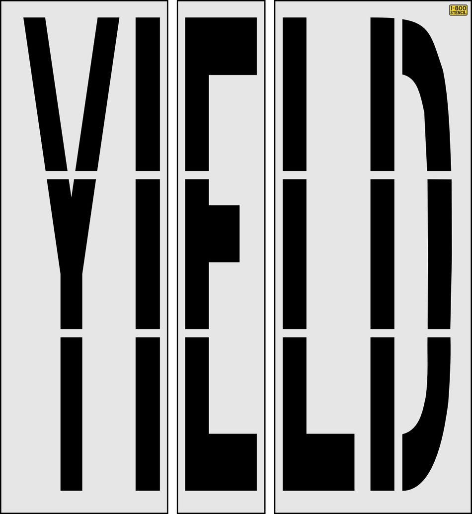 96" Nebraska DOT YIELD Stencil