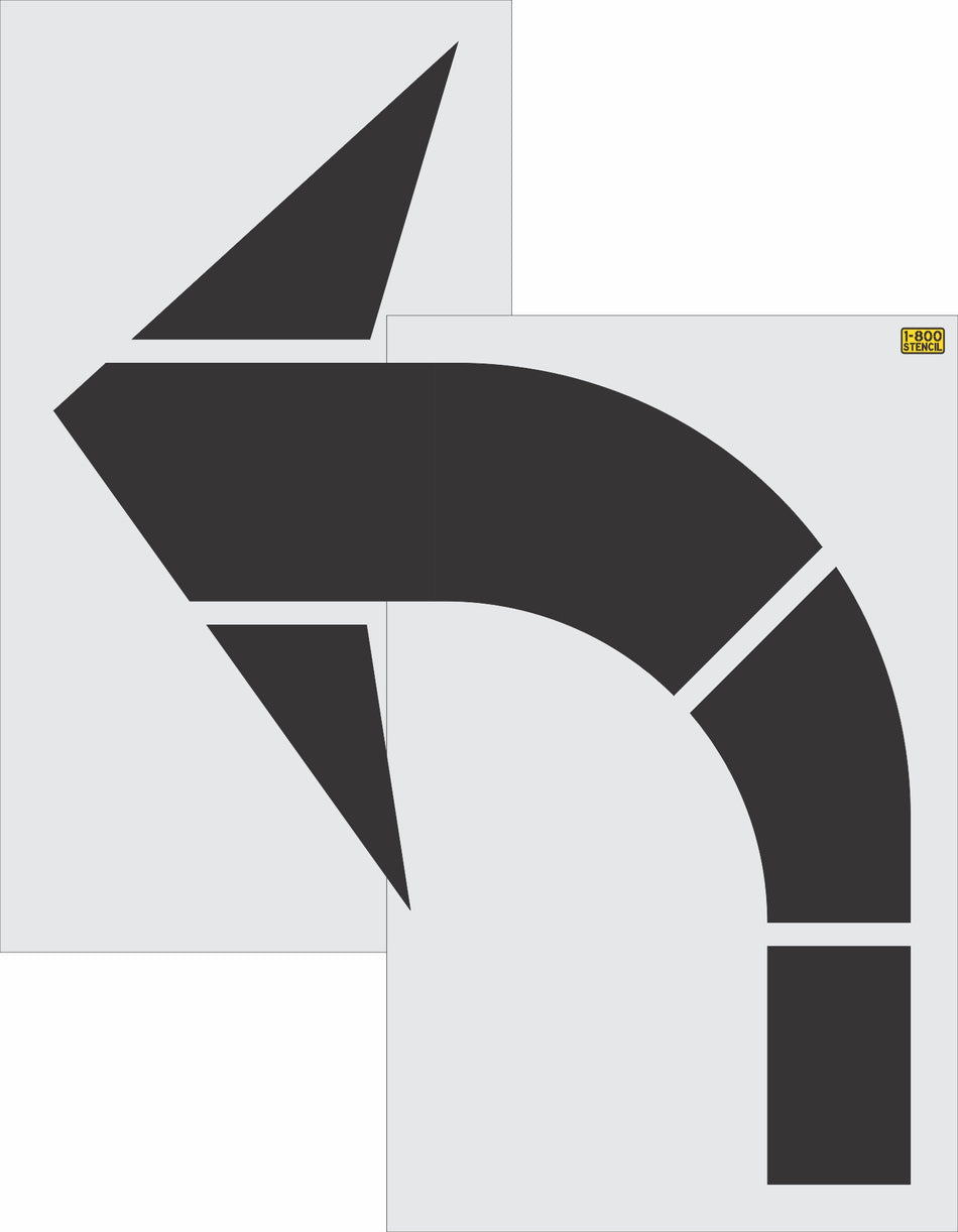 96" Nebraska DOT Turn Arrow Stencil