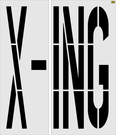 96" New Hampshire DOT X-ING Stencil