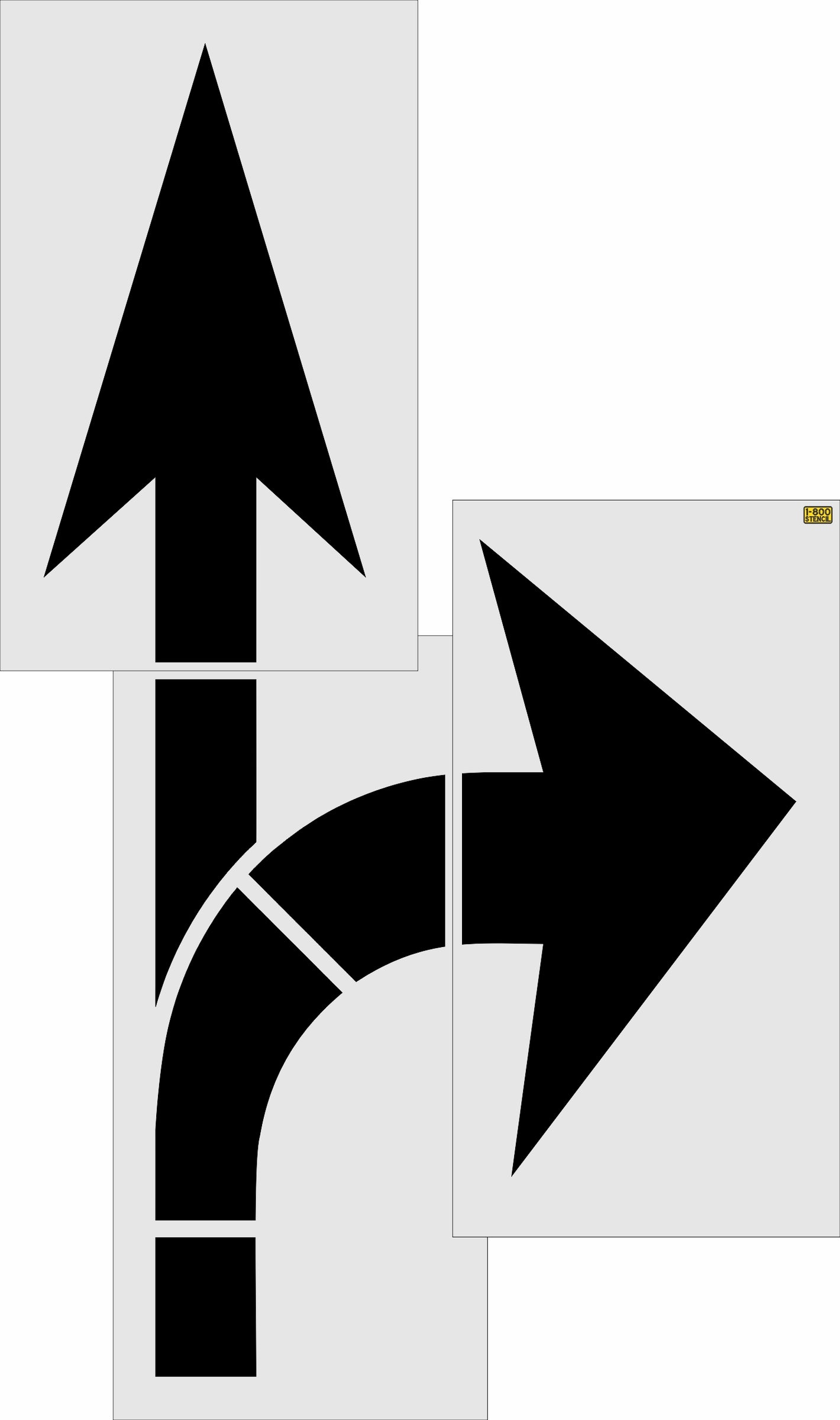 153" New Hampshire DOT Combo Arrow Stencil - High-quality stencil for pavement marking, durable and reusable