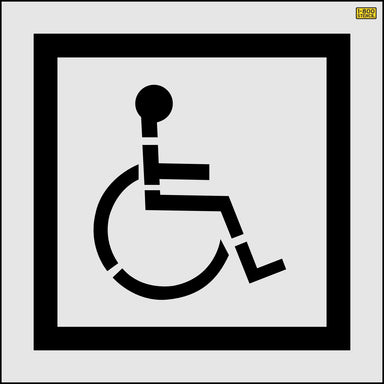 36" New Jersey DOT Handicap with Border Stencil