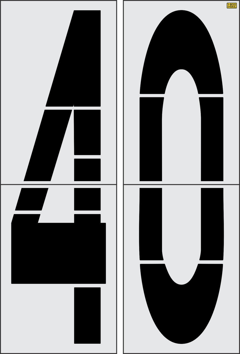 96" New Jersey DOT 40 Stencil